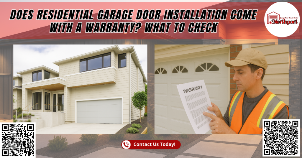 Does Residential Garage Door Installation Come with a Warranty? What to Check - Northport Garage Door Repair Center