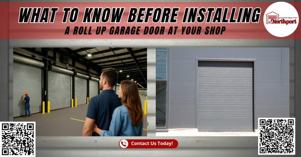 What to Know Before Installing a Roll-Up Garage Door at Your Shop - Northport Garage Door Repair Center